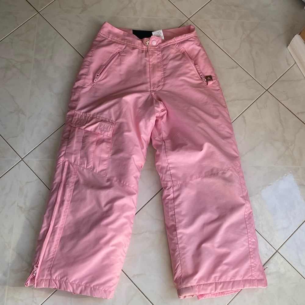Girls pink snow pants -Amy Beyer size S7/8